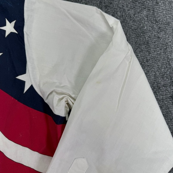 Wrangler Shirt Men 17.5 36 XL Xlong Tails American Flag Western Button Up *FLAWS - Picture 7 of 16